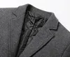 Extra longo lã trench coat masculino marca de inverno dos homens casaco de caxemira fino ajuste de lã peacoat blusão manteau homme 4xl 231226