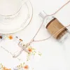 Shamty – collier avec pendentif croix en verre, couleur or Rose, bijoux à la mode ukrainienne, cadeau 287t
