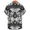 Camisas casuales para hombres 2023 Camisa hawaiana Hombres Impresión 3D para abstracto Simple de manga corta suelta Top de verano Mujeres 5XL