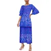 Work Dresses Factory Outlet Customized On Demand Polynesian Hawaii Tribal High Quality Formal Occasions Puletasi Two Piece Drop