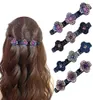 Sparkling Crystal Stone Braided Hair Clips Four Leaf Clover Chopped Hairpin Women Barrettes Hairpins Accessories For Girls Ponytai4382120