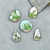 Cartoon Glas Ingesloten Potplanten Pins Cactus Aloë Badge Broches Voor Unisex Kinderen Anti Licht Gesp Kleding Pin Mode Acc3110