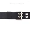 Belts 2024 3.2cm Double Needle Buckle Narrow Nylon Belt Luxurious Men And Women's Latest Design Lock Eye Waist Cover