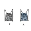 Shopping Bags Drawstring Book Bag Sport Backpack School Bulk Pull String Clothes Foldable Camouflage Pack Outdoor Accessories Blue