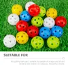 50 datorer Golf Practice Ball Dog Toys Inomhus Training Balls Outdoor Hollow-Out for Golfing Supplies Plast 231227