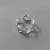 Cluster Ringen Mode Zilveren Kleur Open Vinger Ring Geometrische Infinity Schroef Twist Voor Vrouwen Meisje Sieraden Gift Dropship Groothandel