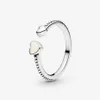 Nytt varumärke 100% 925 Sterling Silver Open Ring dekorerad med två hjärtan för kvinnor Bröllopsförlovningsringar Fashion Jewelry2430