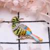 Broches Dmari Mulheres Broche Bonito Esmalte Strass Hummingbird Lapela Pin Papagaio Office Lady Badge Acessórios para Roupas Jóias de Luxo