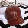 Ball Caps Men's Genuine Leather Hat Spring Autumn Thin Baseball Cap Male Casual Outdoor Ear Protection High Quality Fashion Hats H6951