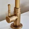 Bathroom Sink Faucets Copper Antiqued Bronze Kitchen Single Cold Washbasin Rotary European Style Basin Faucet