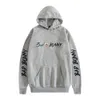 Singer bad Bunny's surrounding clothes are fashionable and simple casual sports men and women's hooded jacket is new