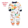 Bébé pyjamas fermeture éclair polaire né filles barboteuse chaud sous-vêtements d'hiver salopette garçons tenues camion nourrissons vêtements 231226