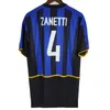 Zanetti Classic Retro Soccer Jersey 1988 1990 91 92 93 Sneijderdjorkaefff Milito Baggio Pizarro Jorkaeff Adriano Milan 1994 95 96 97 98 99 2000 Футбольная рубашка