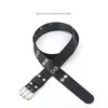 Belts 2024 3.2cm Double Needle Buckle Narrow Nylon Belt Luxurious Men And Women's Latest Design Lock Eye Waist Cover