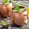 Cocktail Wine Cup Moscow Mule Mug Stainless Steel Hammered Copper Plated Beer Coffee Bar Drinkware Champagne 231227