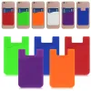 SILICONE Téléphone Stick on ID Carte Holder Portefeuille Universal Adhesive Carte Slot Slot Pocket Compatible avec la plupart des smartphones