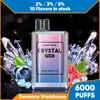 Happ Crystal одноразовый 6K Puffs Vape 6000Puffs Бар 12 Мл Вейп сок 2% 3% прочность на фрукты. Хороший вкус Невыгодный испаритель