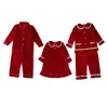 Jahr Familienfamilie Unisex Kleidung Baby Pyjamas setzt Geschwister Baumwolle Mama Papa Kinder Jungen Mädchen Weihnachten Pyjama 231227