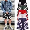 Denim Tears Cotton Wreath Sweat Shorts Gray Men Casual Running Short for Summer Cheap Flower #vtoneow