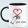 2023 Docteur Gift Hospital Stéthoscope personnalisé Fun and Unique Ceramic Coffee Tass Cups 231227