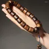 Strand Natural Hainan Yellow Channan Agarwood Armband Submerged Kyara Eaglewood Buddha Beads Prayer Handheld 18 Pieces Crafts