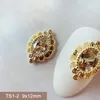 10pcs/działka lodowe kwiat owalny opal cyrkon kryształy metalowe stopy kamienie biżuterii dekoracje paznokci gwoździe