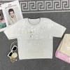 Women's Sweaters Designer Triumphal Arch Sequins C Summer New CE Fashion Versatile Knitted Short Sleeve Women IK55