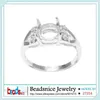 Anéis de cluster Beadsnice Sterling Silver 925 Jóias Finas Acessórios Redondos DIY Semi Mount Gem Ring Setting Diamond Wedding264o