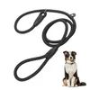 Collares para perros Nylon de 130 cm para cuerda de tracción ajustable mediana y grande Correa multifuncional duradera a prueba de explosiones Mango cómodo negro