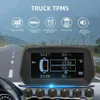 Elektronik Smart Solar Car TPMS Tire Pressure Monitor för lätta skåpbilar Tungt lastbil Alarm med 6 externa sensorer Auto Security290U