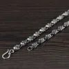 S925 Silver Retro Craft Men's Chain Wholesale Skull Punk Style Silver Necklace
