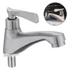 Bathroom Sink Faucets Basin Faucet Single Cold Counter 304 Stainless Steel Deck Mounted Washbasin Water Taps