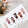 6pcs Crystal Gnile Gel Set Полу постоянный базовый верхний слой лак для лака для лака для ногтя для ногтя кошка кошачья флэш -флэш -дисплей 231227