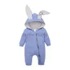 Printemps automne né bébé garçons lapin dessin anonyme Rompers Infant Jumps Curchs Pâques Baby Baby Raiper Zipper Born Vêtements 231227