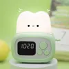 Night Lights Bedside Table Desk Alarm Clock Digital Timer 800mAh Cute Toaster Lamp Bread Maker Light Birthday Gifts For Baby Girls Boys