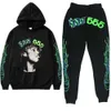 Mode Hip Hop Printed Partröja Tracksuits Designer New Herr och Womens Hoodie Sweatshirt Set