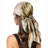 Scarves Women Fashion Satin Square Head Scarf Lightweight Neck Hair Bandana Neckerchief