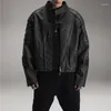 Vestes pour hommes Techwear Style Vêtements Do Old Punk Avant-Garde Déconstruit Fermeture à glissière Collier Biker pour hommes et femmes Automne