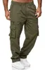 Mannen Cargobroek Zomer Werkbroek Stretch Taille Losse Multi Pocket Casual Broek Broek Sport Outdoor Dragen 231227