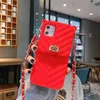 휴대폰 케이스 Giffted Girls Crossbody Purse 지갑 휴대 전화 케이스 iPhone 12 11 Pro Max for iPhone XR 로즈 골드 지갑 지갑 전화 케이스