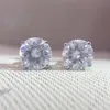 Véritable 14K 585 or blanc vis arrière couleur DF 2ctw Test positif coupe ronde Moissanite diamant boucles d'oreilles pour les femmes CJ191203198H