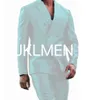 最新のデザイン光沢のあるジャケットパンツダブル胸肉の男性スーツTerno Masculino Tuxedo Groom Wedding Prom Party 231227