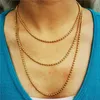 Chaînes MisenBaba en acier inoxydable boule perles chaîne collier pour femmes mode colliers bijoux