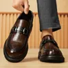 Jurk Schoenen Coslony Heren Penny Loafers Slip-on Kantoor Pak Voor Mannen Koe Lederen Krokodil Print Wedding Party Casual loafer