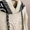 Hoodie Designer Women Fashion Classic Embroidery Pattern Hooded Sweater Casual Loose Knit Pullover Knitwear