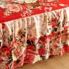 Etnisk blommönster polyester rufflade säng kjol sängkläder ark drottning kung sängkläder sängäcke hem romantisk bröllopsdekor 231227