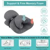 Memory Foam Lumbal Pillow Rollable Pregnant Midje Pad Washable Lumbal Support Ryggstöd Mattbädd Kudde avtagbar bakkudde 231227