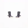 Trendy Boots Stud Earrings Antique Silver Plated Imitation Shoe Type Design Environmental Protection Material Suitable for Men And280J