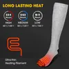 Savior Heat Battery Chaussettes chauffantes électriques Hiver Chaud Sports de plein air Chaussettes thermiques rechargeables Pied Hommes Femmes Pour le cyclisme 231227