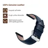 Watch Bands BERNY Cowhide Watchband 20mm Genuine Leather Vintage Easy To Wear Wrist Strap Belt Suitable Waterpoof Comfortable Quality Blue